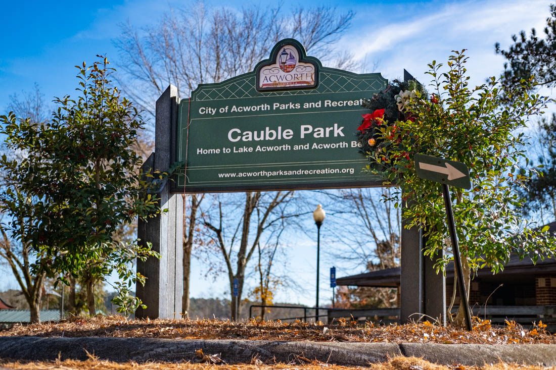 Cauble Park where Acworth Beach is located in Acworth, GA